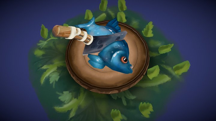 HandPainted Fish 3D Model