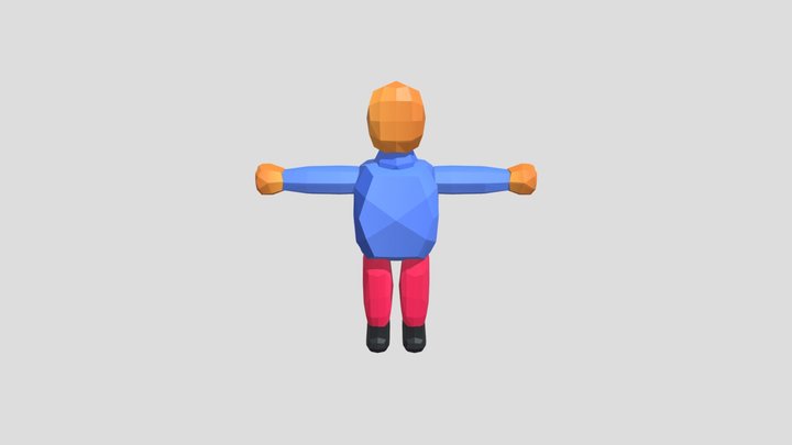 Hard Surface Low Poly Rigged Character 3D Model