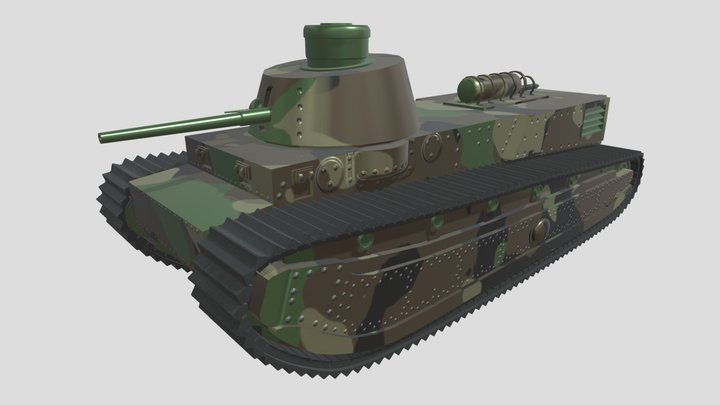 FCM 1A - Tank 3D Model