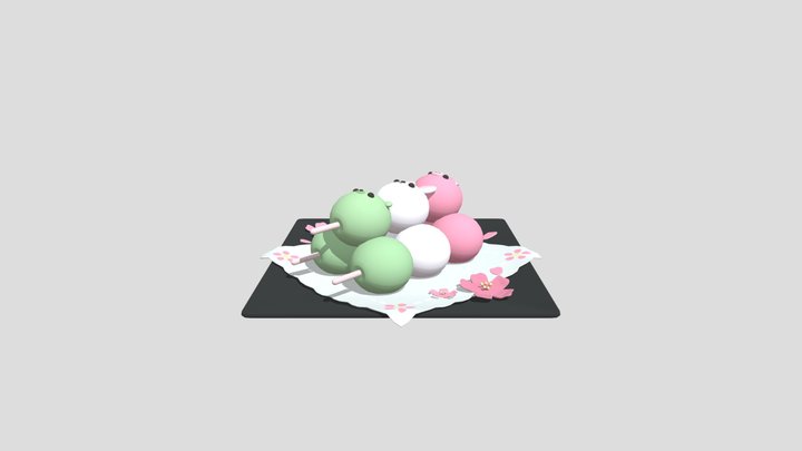 Hanami Dango 3D Model
