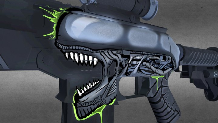 Sg 553 Xenomorph 3D Model