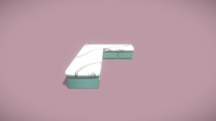 Stylized marble counter 3D Model