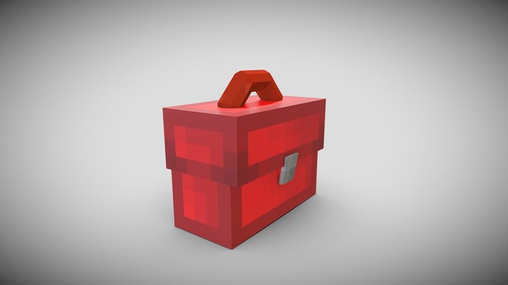 Minecraft Red Box 3D Model