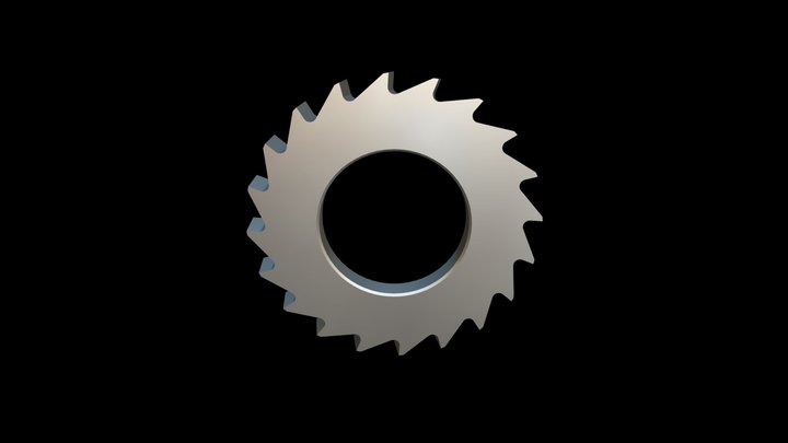 08　スパイラルカッター　Plain Milling Cutter　平面铣刀 3D Model