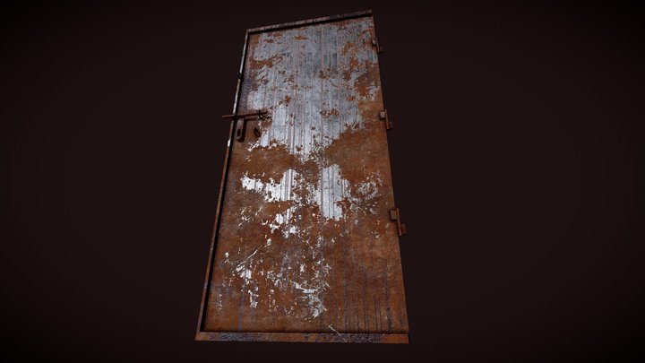 Door Single Rusted 3D Model