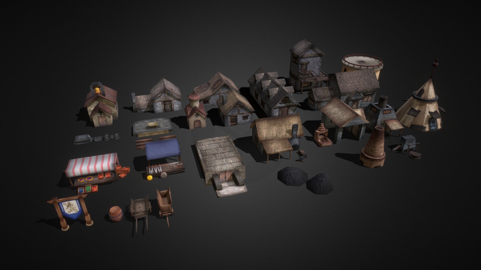 Medieval Town - Lowpoly Pack
