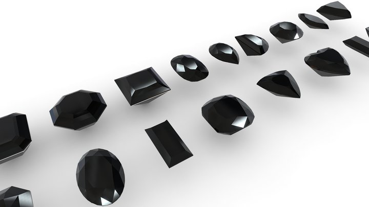 Black Diamond Gem Pack - Gemstone pack 3D Model