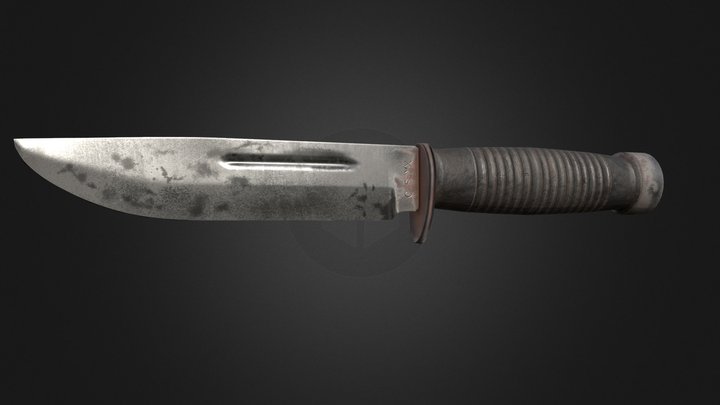 WW2 Quartermaster Knife 3D Model