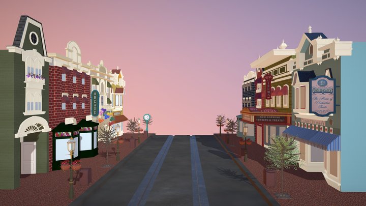 Main Street U.S.A. 3D Model