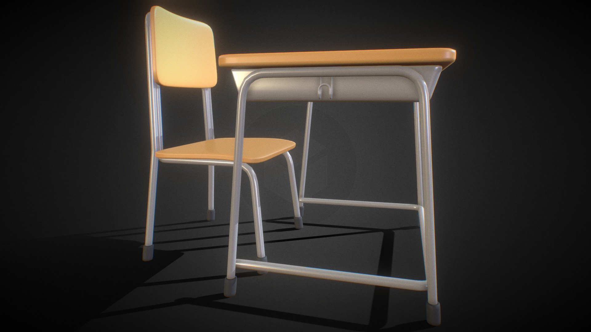 VR School Desk & Chair set Buy Royalty Free 3D model by Tsubasa ツバサ