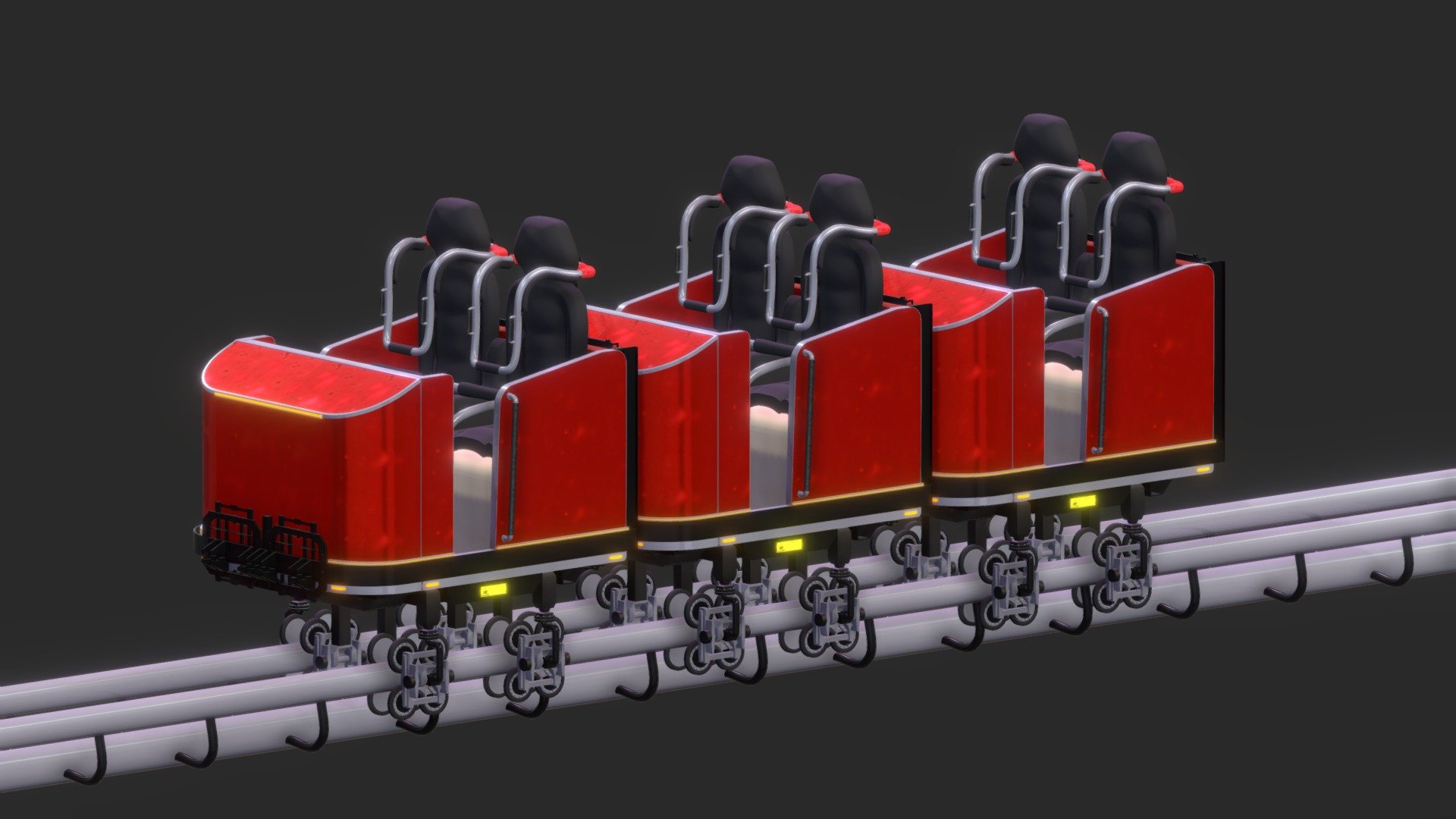 Roller Coaster Car Buy Royalty Free 3D model by Unreal Designer