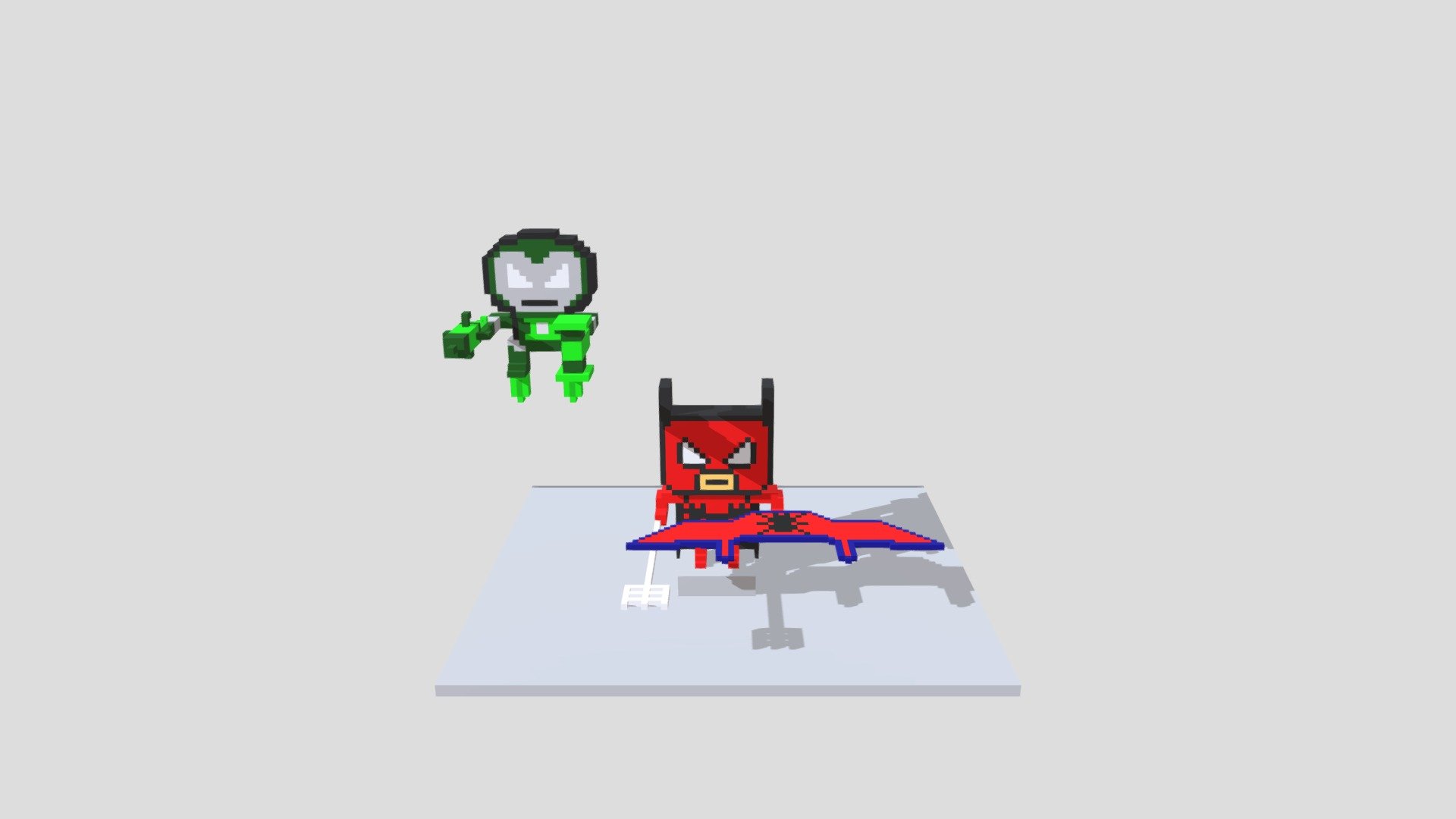 Spider Batman and Iron Lantern