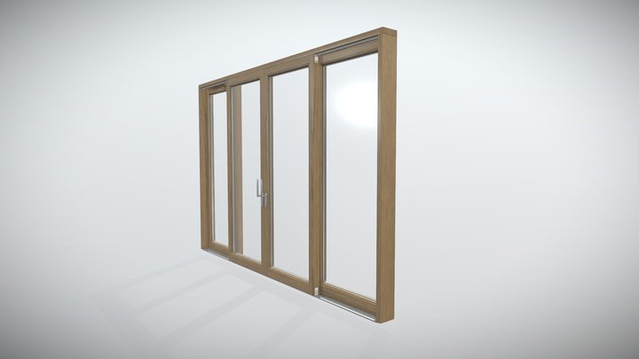 Lift and Slide Door Double 3D Model