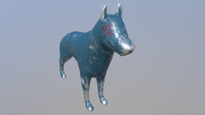 Dog Statue 3D Model