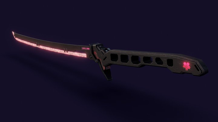 Cyberpunk Katana 3D Model