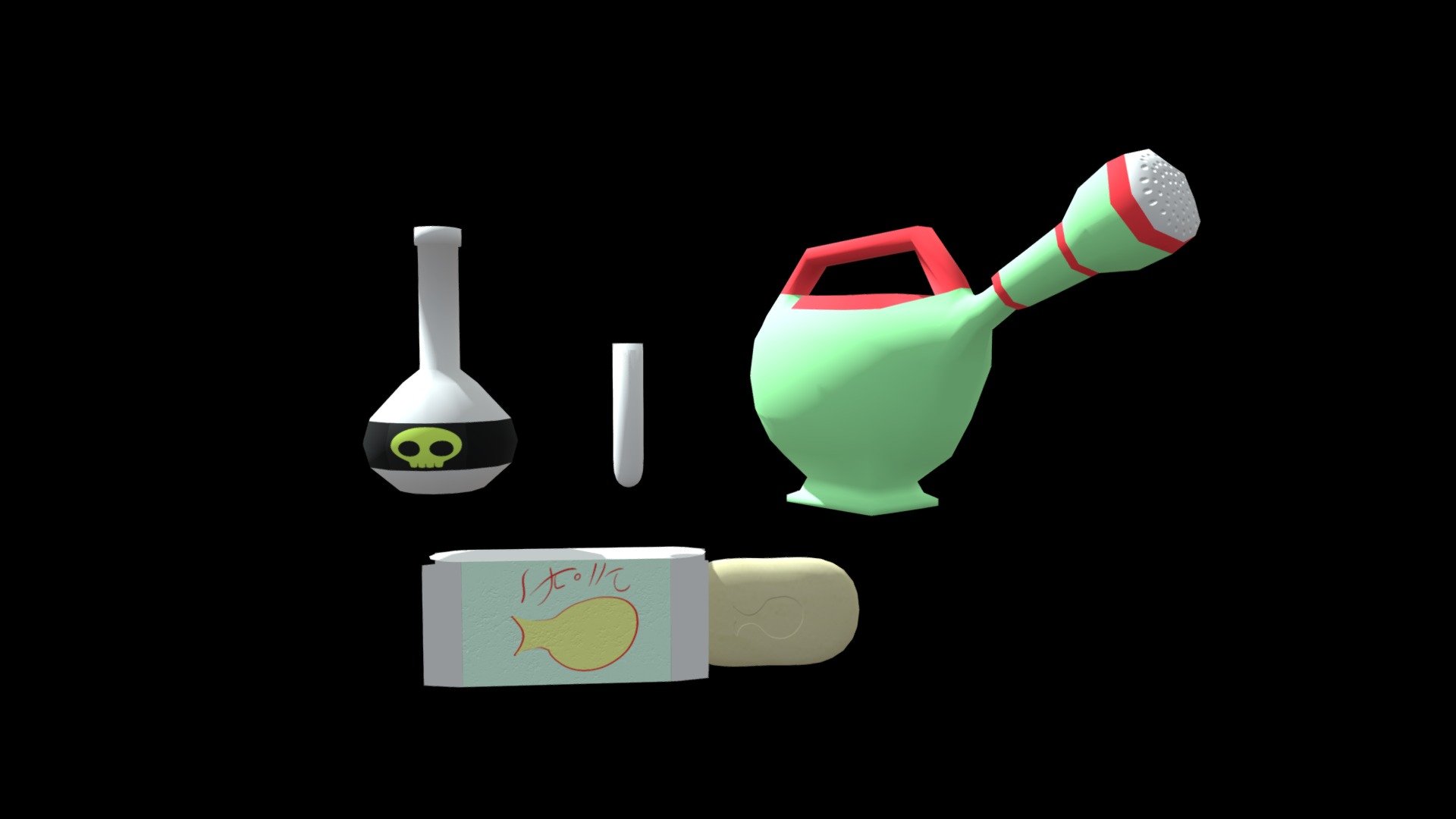 Low Poly Game Assets Chemistry Gardening