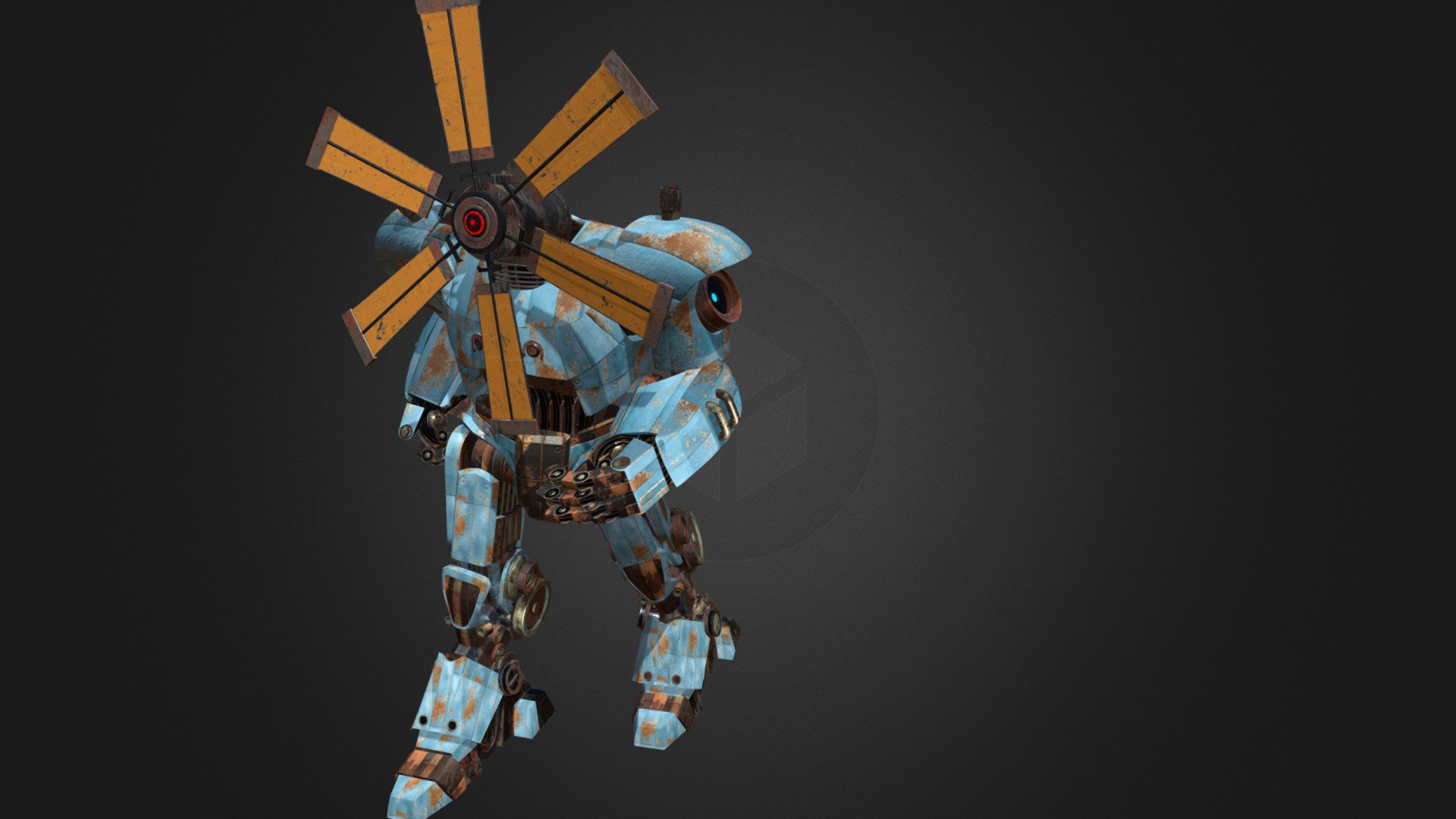 Windmill Robot - 3D model by reapermediasr [aa5a0dc] - Sketchfab