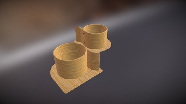 Wooden cups 3D Model