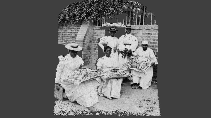 The sweet venders, Kingston, Jamaica, 1899 3D Model