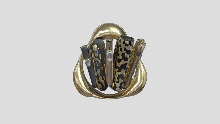 Golden Elegance 3D Model