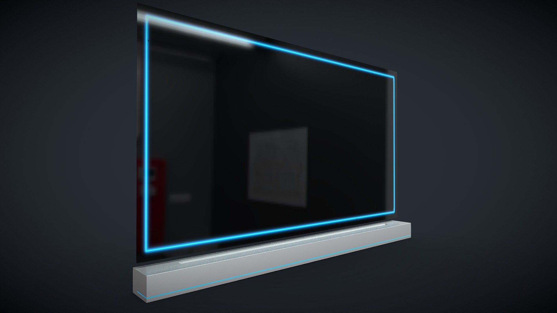 future_tv_003_silver_screen 3D model by 3polies [aa5af4d] Sketchfab