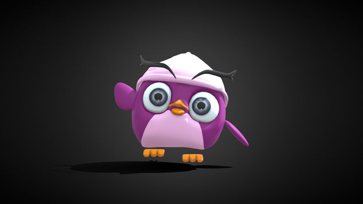 owl character mascot 3D Model