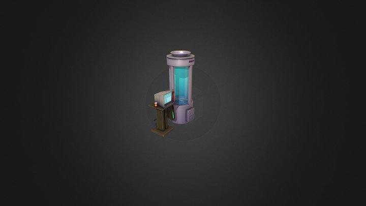 Stylized cloning machine 3D Model