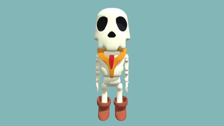 Skeleton LowPoly 3D Model