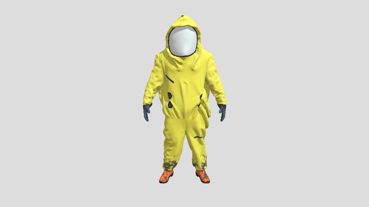 NBC Hazmat suit realistic: level A 3D Model