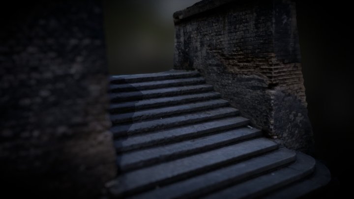 Stairs and old brick walls 3D Model