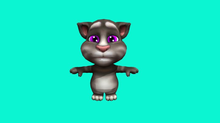 talking-tom-young-on-heartsping-eyes-merge 3D Model