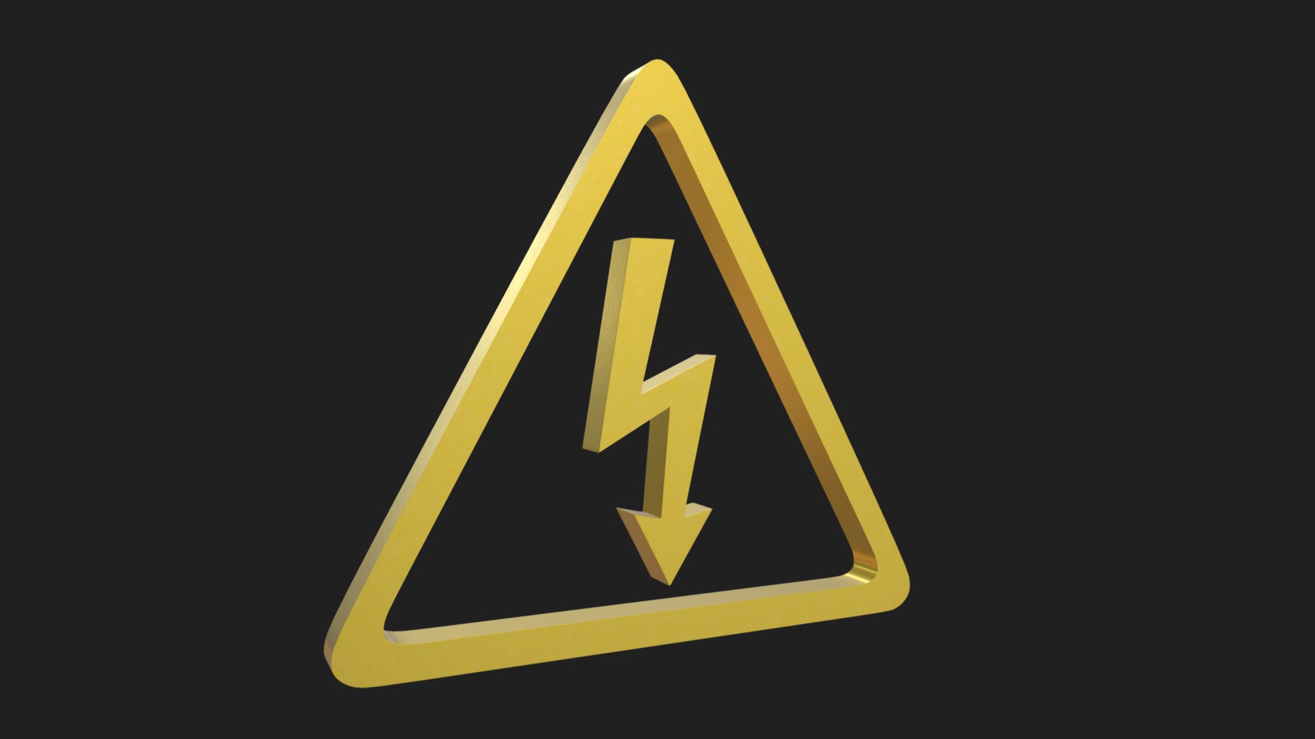 3D model High voltage electric shock symbol - This is a 3D model of the High voltage electric shock symbol. The 3D model is about logo.