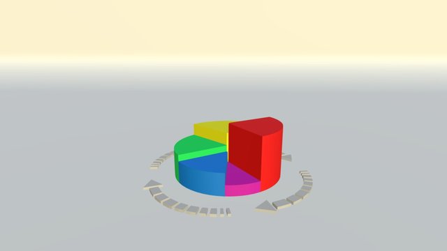 Pie Chart 3D Model