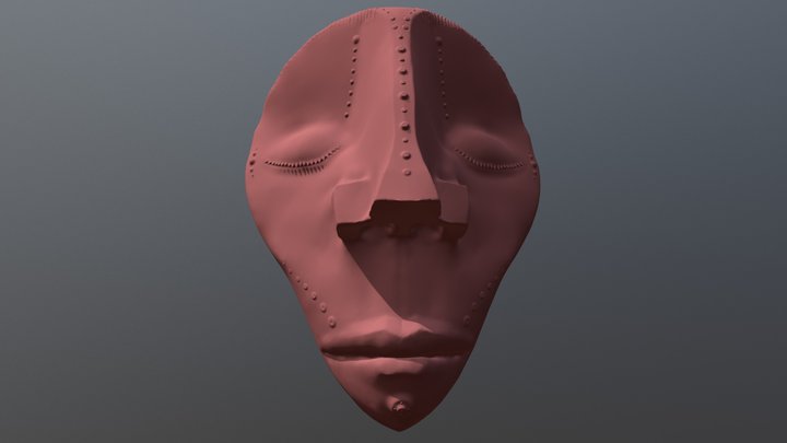 Decorated Face 3D Model