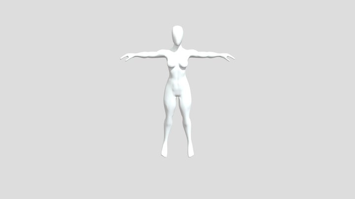 Basic Human Female 3D Model