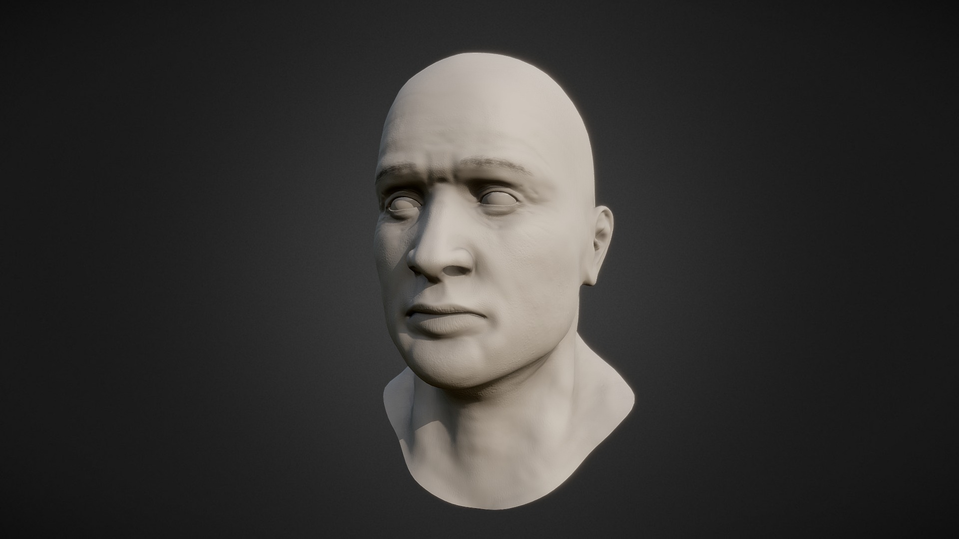 3D model Head - This is a 3D model of the Head. The 3D model is about a statue of a man.