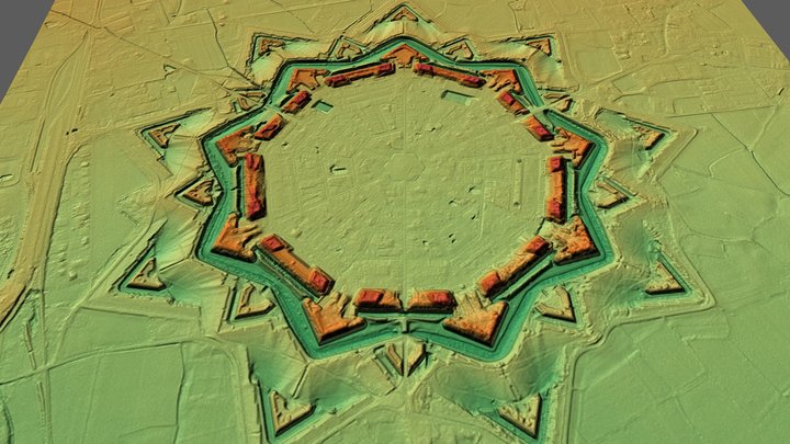 Palmanova Fortified Town LiDAR 3D Model