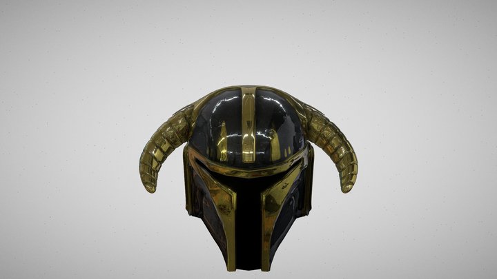 Custom Mandalorian Helmet 3D Model
