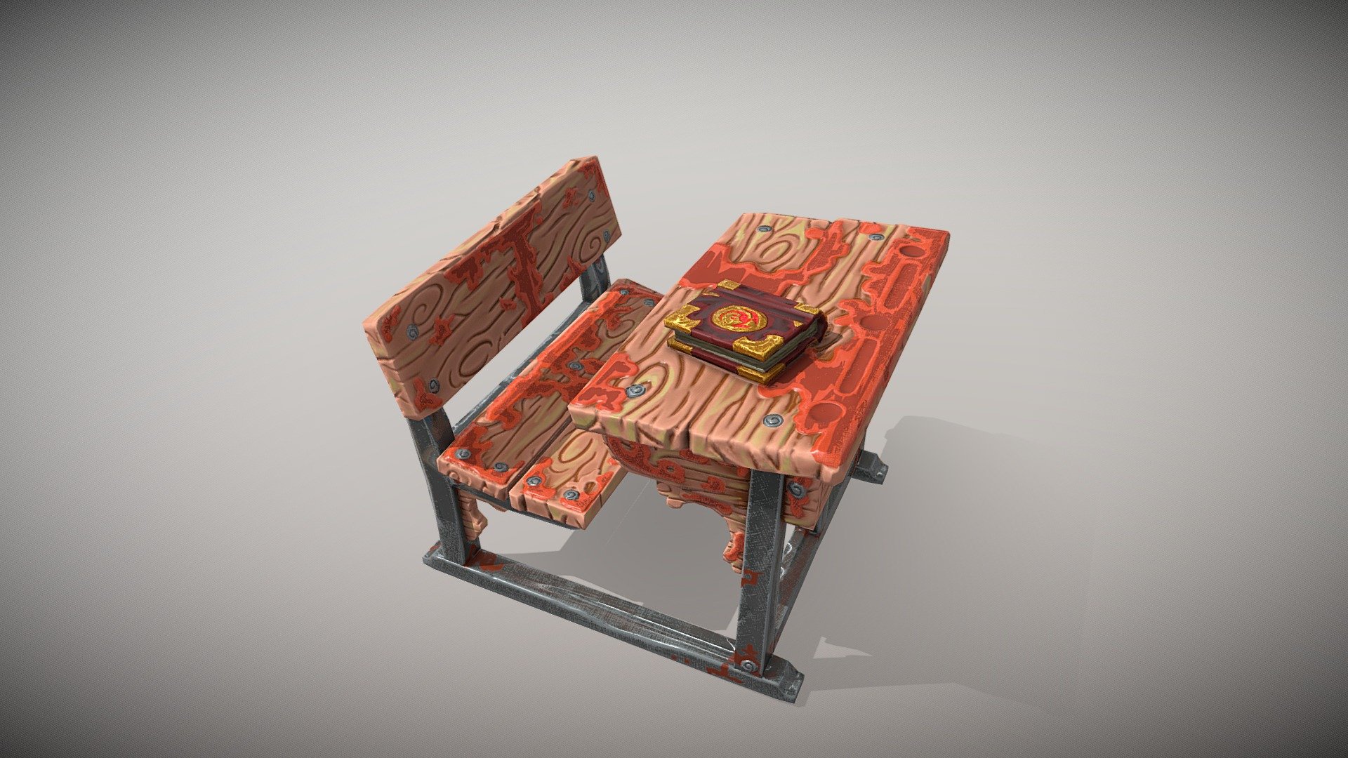 Fantasy like school desk - 3D model by m.pierret [aa65580] - Sketchfab