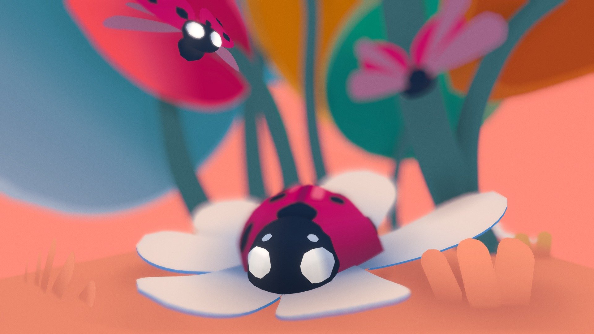 Ladybugs made in Quill