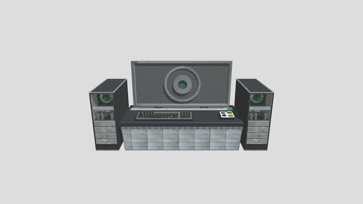 Sci-Fi Monitor 3D Model