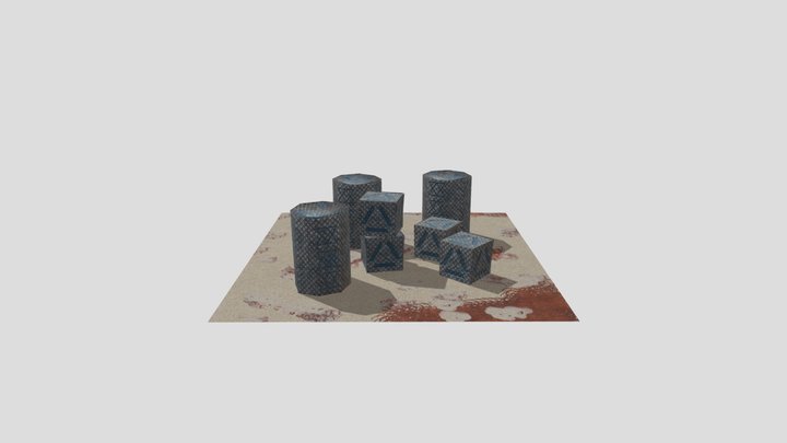 Crates and Barrels 3D Model