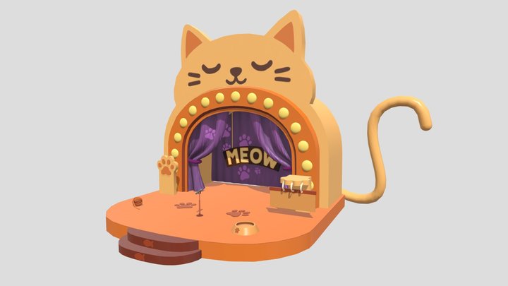 Cat Stage 3D Model