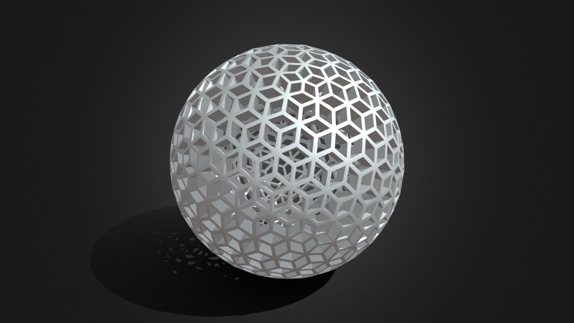 Diamond hollow sphere 3d printing model