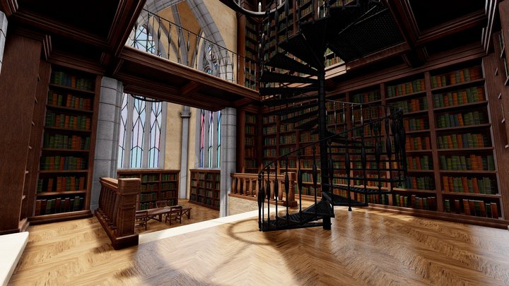 Classic Library for Blender Eevee and Cycles 3D Model