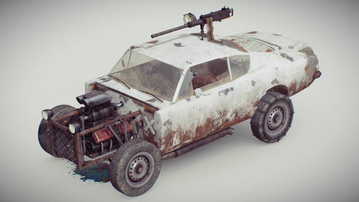 Post-Apocalyptic Car 3D Model