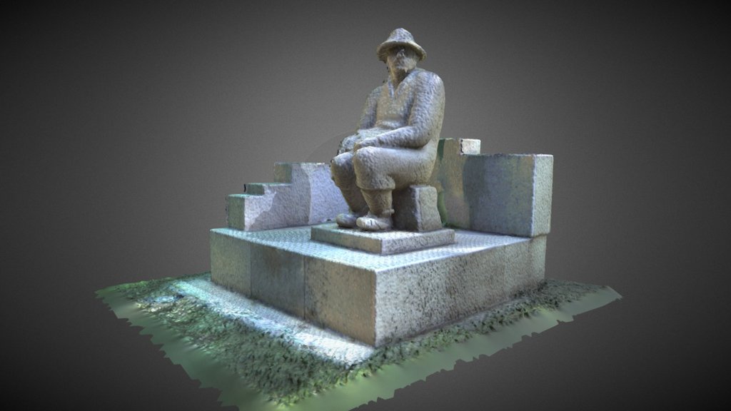 Nagy Balogh János festőművész szobra — Sketchfab embed 3D viewer