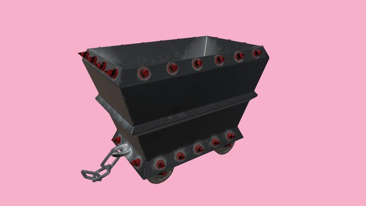 Minecart 3D Model