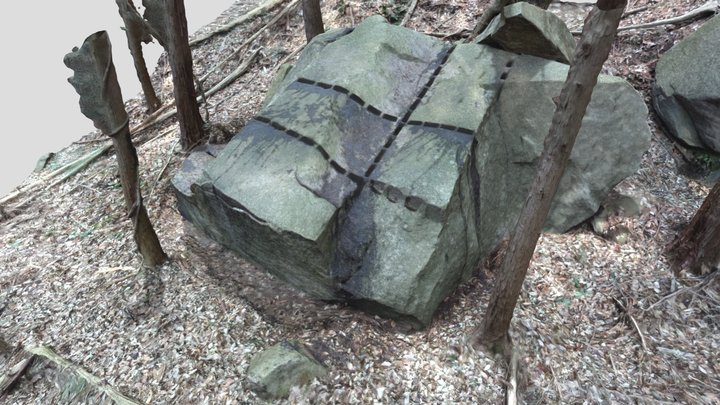 川上石丁場15番石材（佐賀城石丁場） 3D Model