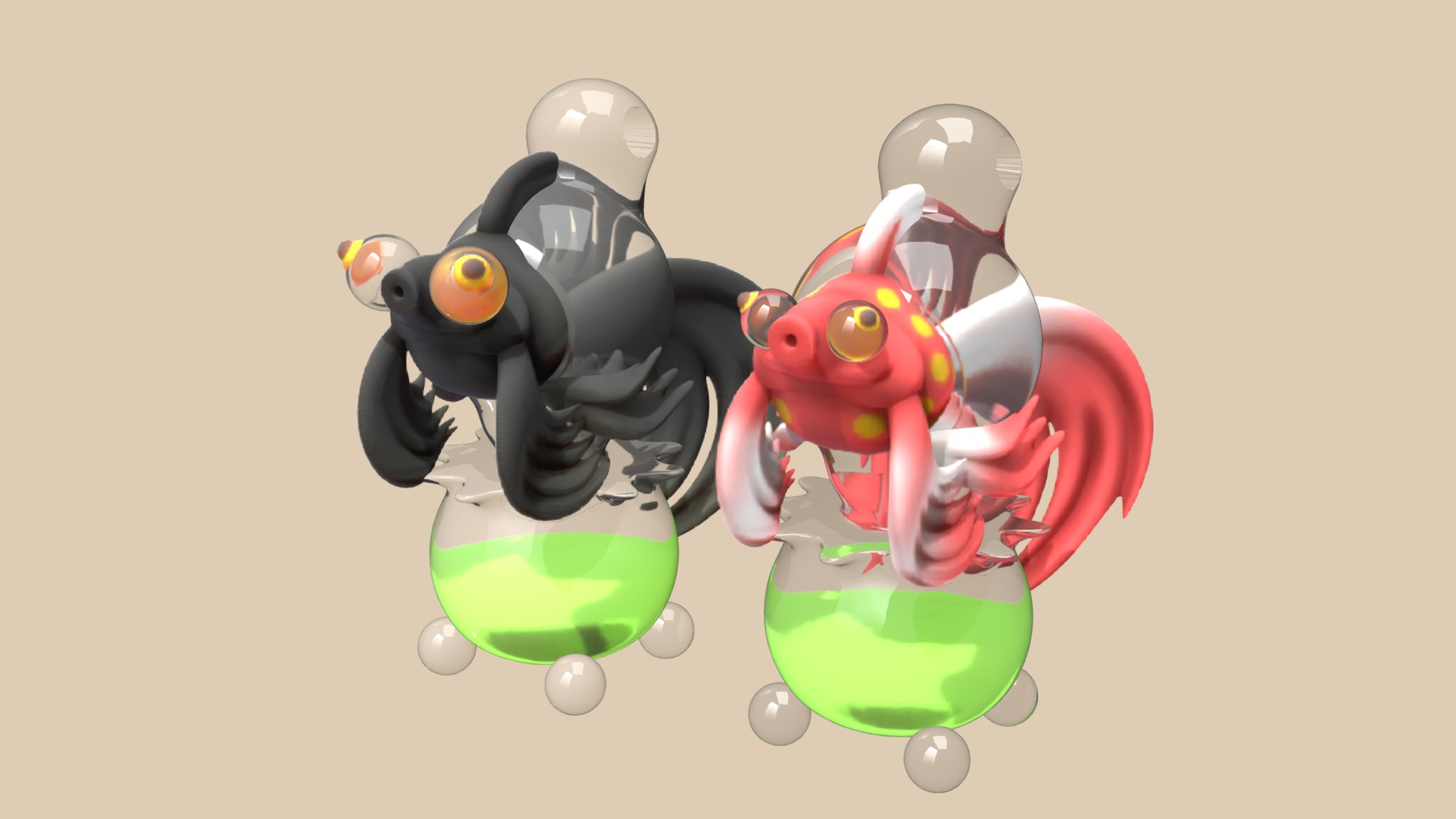 Goldfish - 3D model by nobgame [aa71401] - Sketchfab